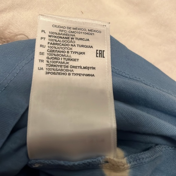 Men’s Sandro tie dye shirt in blue. - Picture 6 of 7